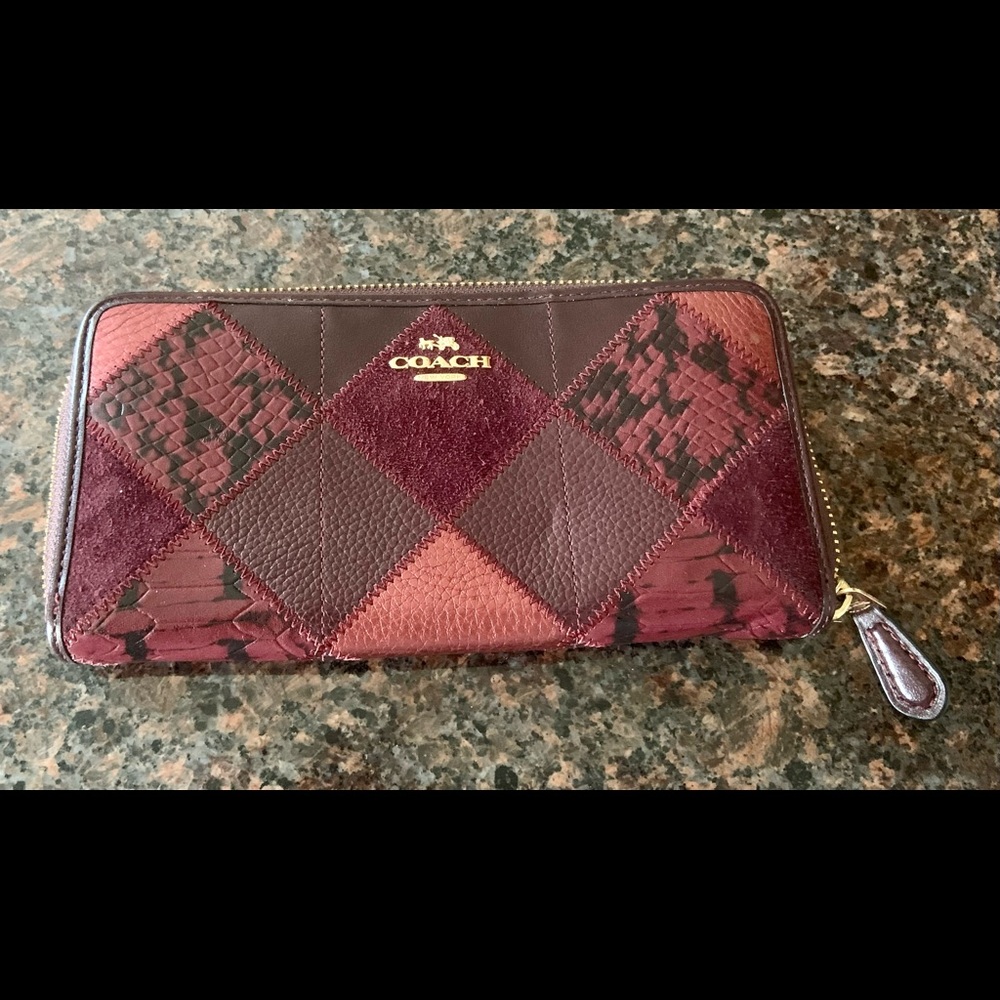 Coach Mixed Materials Patchwork Wallet